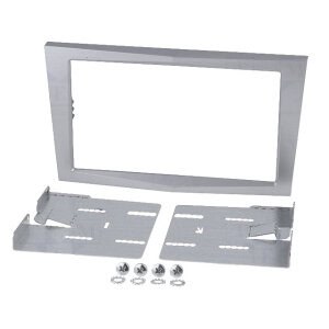 Autoradio-Blende 2-DIN Opel Zafira B 2005->2014 – Silber satiniert