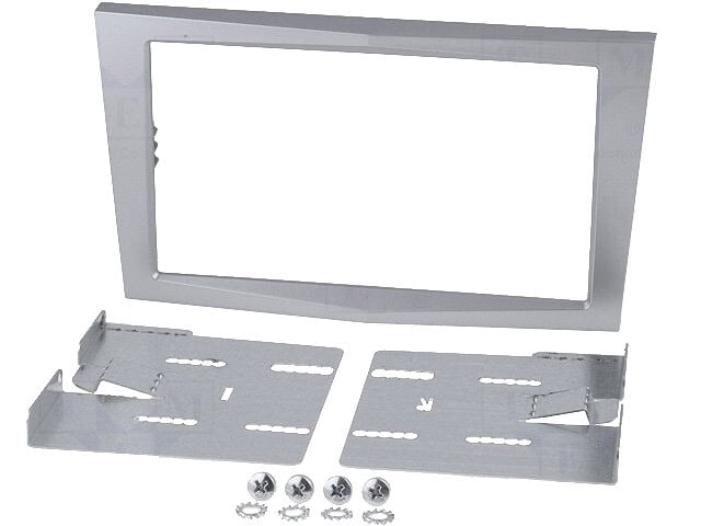 Autoradio-Blende 2-DIN Opel Zafira B 2005->2014 – Silber satiniert
