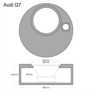 Subwoofer-Gehäuse für Audi Q7 2005->2015