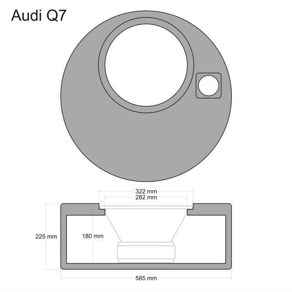 Subwoofer-Gehäuse für Audi Q7 2005->2015