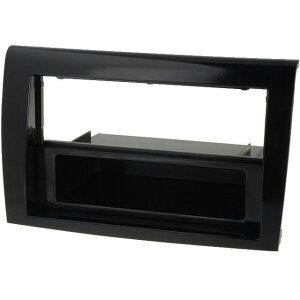 Autoradio-Blende 2-DIN Fiat Bravo 2007->2014 – Hochglanz-Schwarz, mit Ablagefach