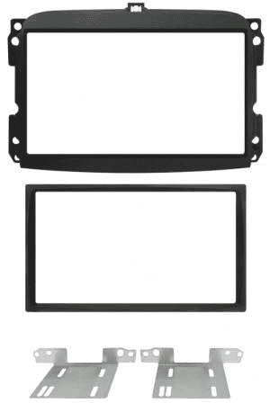 Autoradio-Blende 2-DIN Fiat 500L 2012->2017 – Schwarz