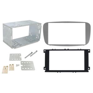 Autoradio-Blende 2-DIN Ford C-Max 2007->2010 – Silber