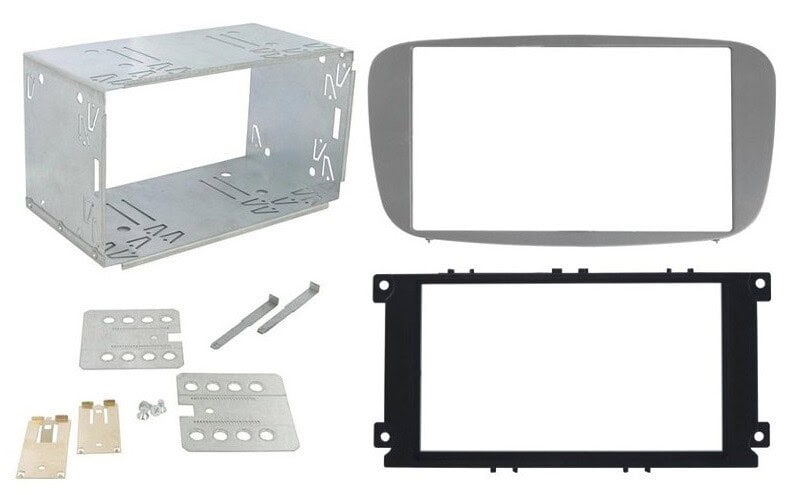Autoradio-Blende 2-DIN Ford C-Max 2007->2010 – Silber