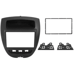 Autoradio-Blende 2-DIN Peugeot 107 2005->2014 – Schwarz