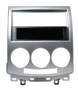 Autoradio-Blende 2-ISO Mazda 5 2005->2010 – Silber