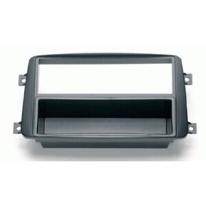 Autoradio-Blende 2-ISO Mercedes CLK (A209) Coupe 02/2003 -> 03/2004 – Schwarz