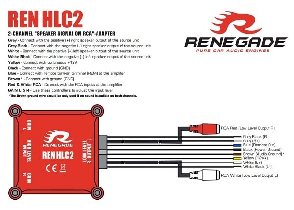 Hi-Low pretvornik Renegade RENHLC2