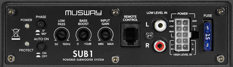 Aktiver Subwoofer im Gehäuse MUSWAY SUB1