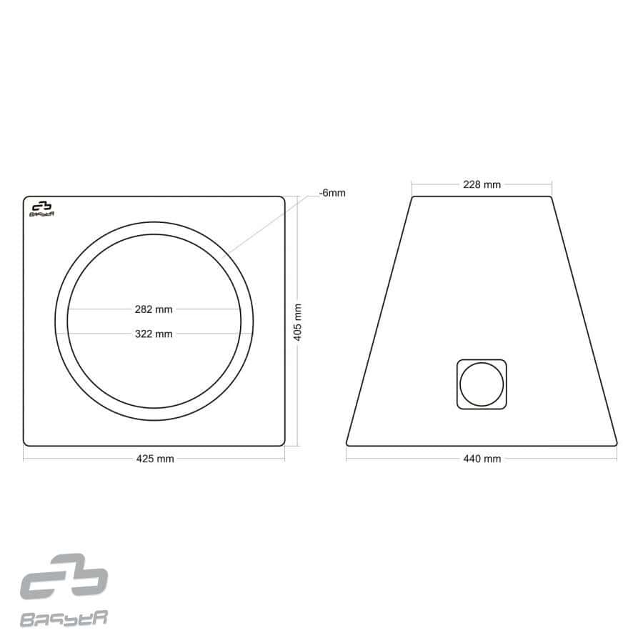 Subwoofer-Gehäuse 30cm / 40l / kompresija