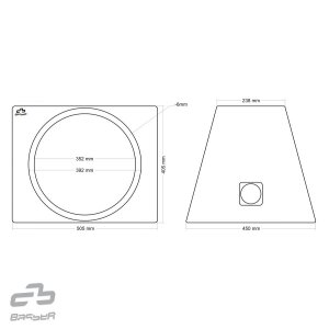 Subwoofer-Gehäuse 38cm / 50l / kompresija