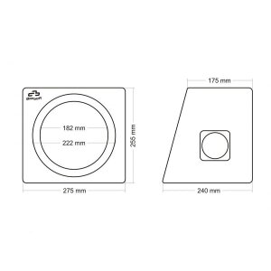 Subwoofer-Gehäuse 20cm / 8l / kompresija