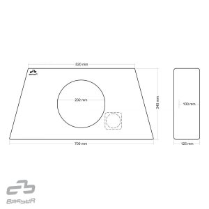 Subwoofer-Gehäuse 25cm / 15l / kompresija