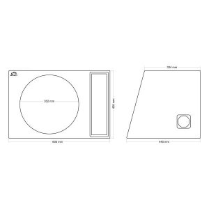 Subwoofer-Gehäuse 38cm / 70l / Bassreflex