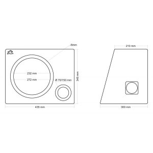 Subwoofer-Gehäuse 25cm / 25l / Bassreflex