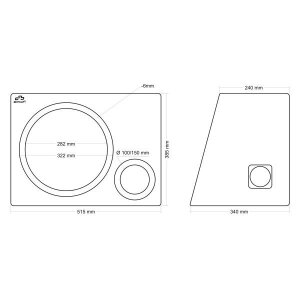 Subwoofer-Gehäuse 30cm / 40l / Bassreflex