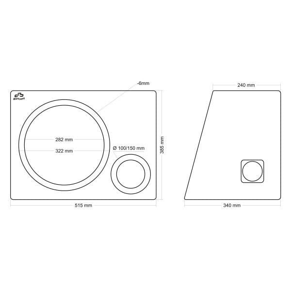 Subwoofer-Gehäuse 30cm / 40l / Bassreflex