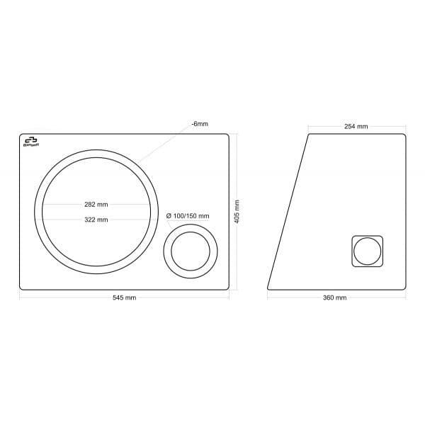 Subwoofer-Gehäuse 30cm / 50l / Bassreflex