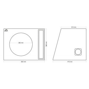 Subwoofer-Gehäuse 30cm / 50l / Bassreflex Slot-Port