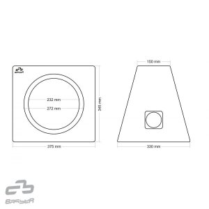Subwoofer-Gehäuse 25cm / 20l / kompresija