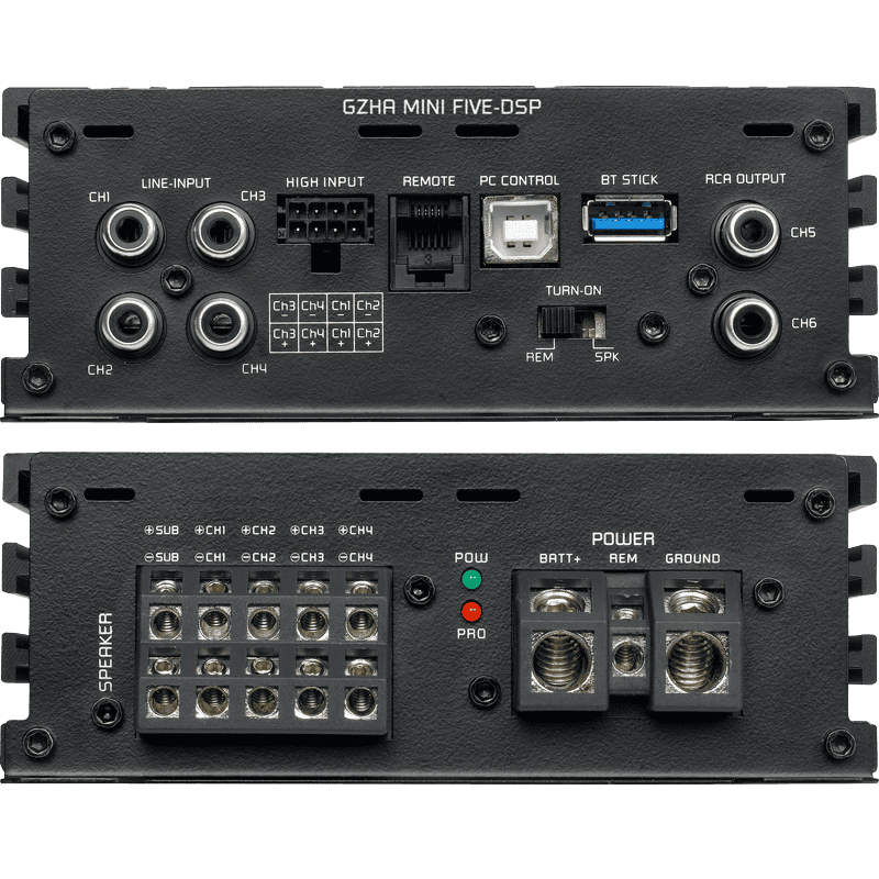 Endstufe mit DSP Ground Zero GZHA MINI FIVE DSP