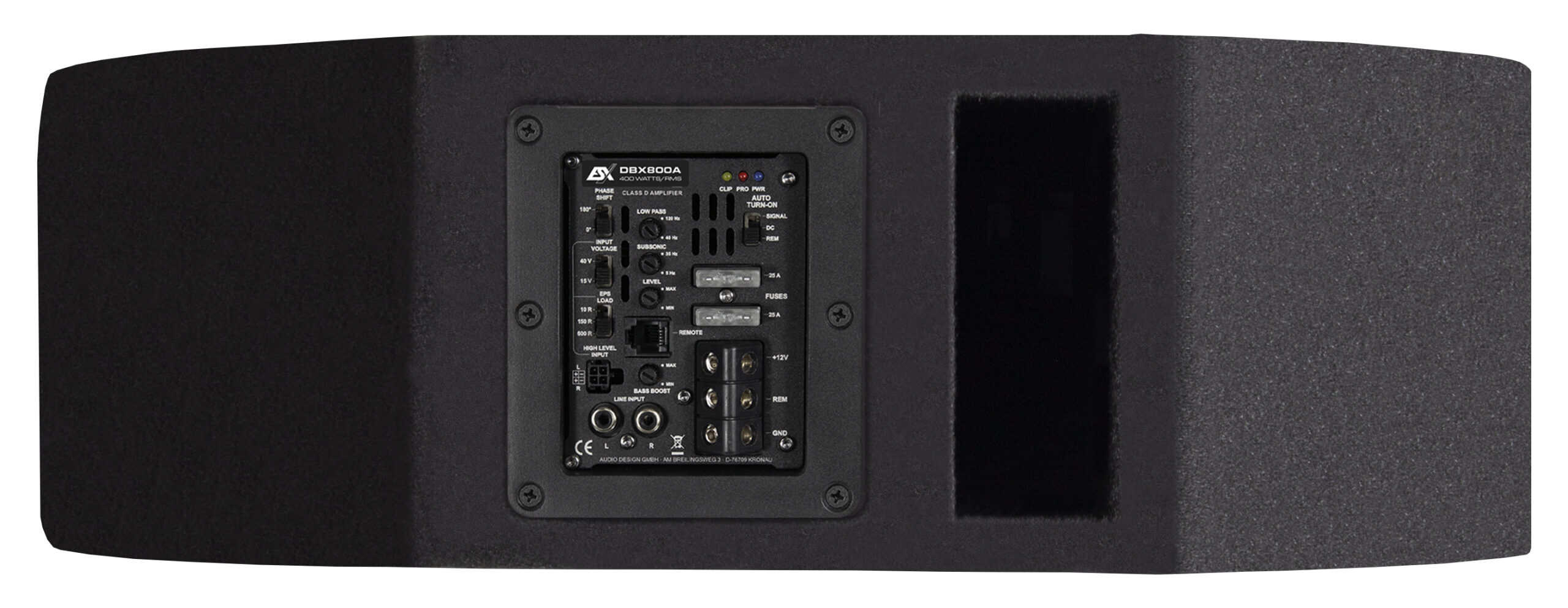 Aktiver Subwoofer im Gehäuse ESX DBX800A
