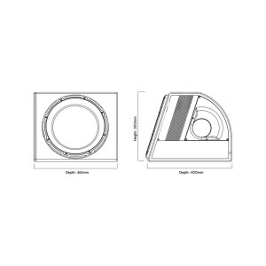Aktiver Subwoofer im Gehäuse Edge EDB10A-E0