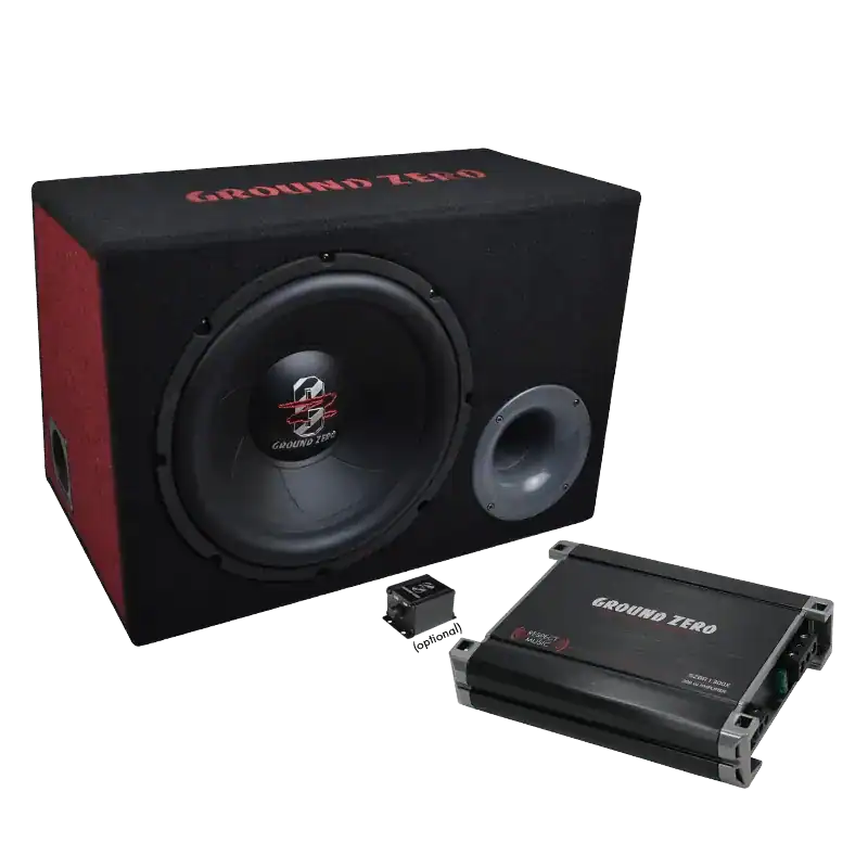 Set Subwoofer und Endstufe Ground Zero GZBASSKIT 12.300X-II