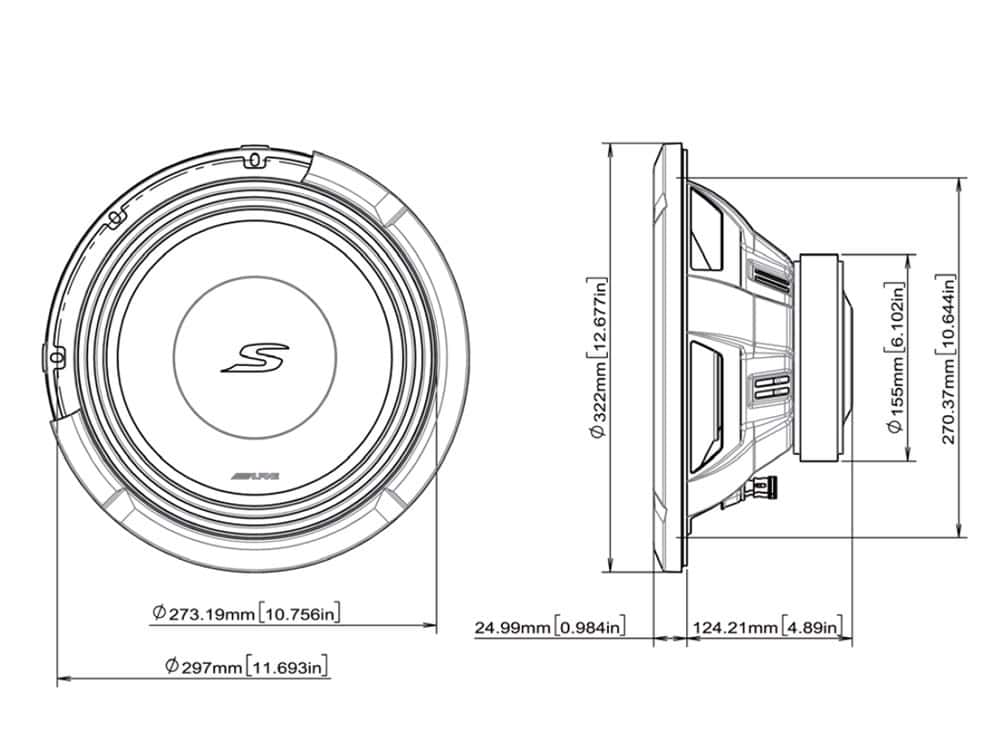 Subwoofer Alpine S2-W12D2