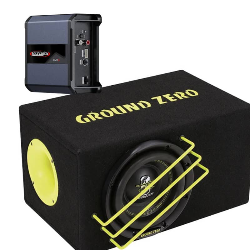 Bass-Set SounDigital SD400.2 EVO5.0 4OHM + Ground Zero GZRB 20SPL