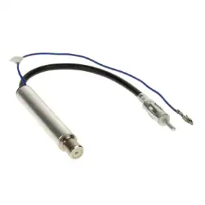 Antennenadapter ISO – DIN 150 Ohm mit Phantomeinspeisung für aktive Antenne (VW, Audi, Seat)