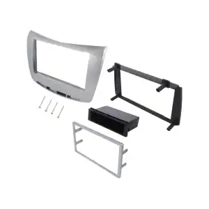 Autoradio-Blende 1-DIN / 2-DIN Lancia Delta 2008->2014 – Silber