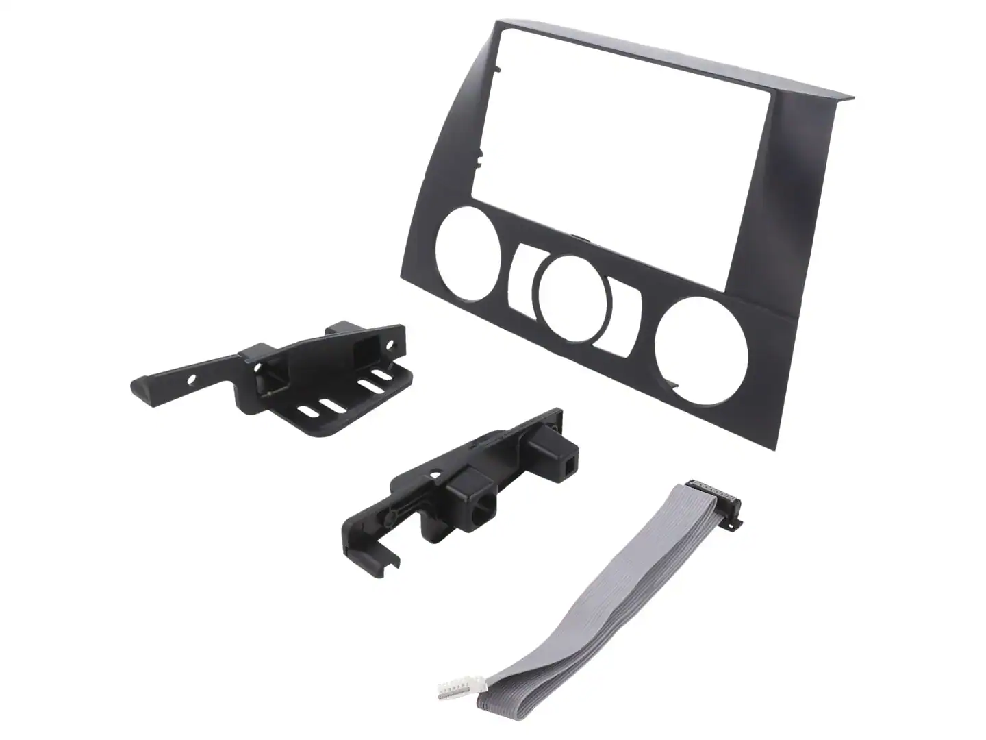 Autoradio-Blende 2-DIN BMW 3 (E90/E91/E92/E93) 2005->2011 / Touring (E91) 2005->2012 / Coupé (E92) 2006->2013 / Cabrio (E93) 2007->2013 – Schwarz