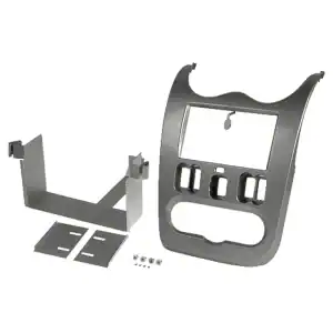 Autoradio-Blende 2-DIN Dacia Duster 2011->2017 – Hochglanz-Grau