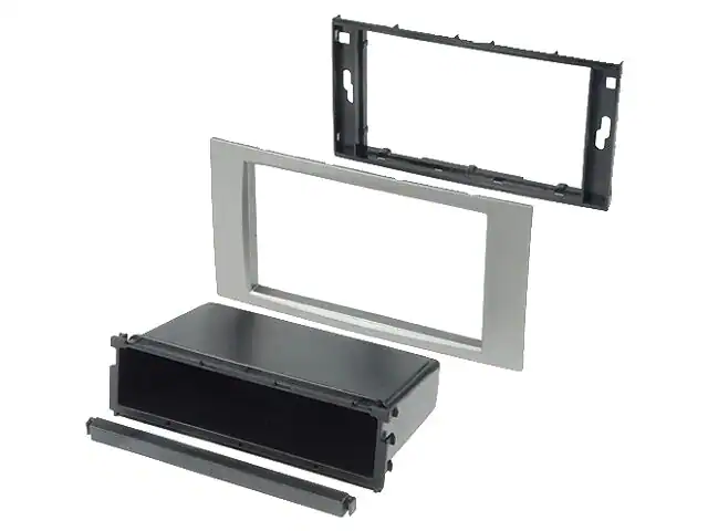 Autoradio-Blende 2-DIN Ford C-MAX 2007->2010 – Silber