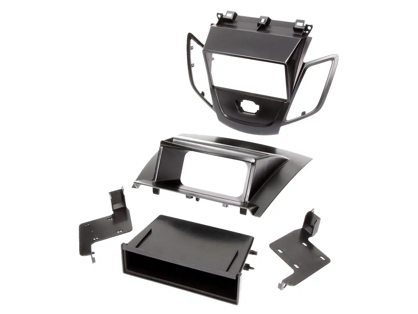 Autoradio-Blende 2-DIN Ford Fiesta 2009->2017 – Schwarz