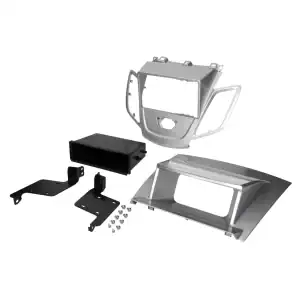 Autoradio-Blende 2-DIN Ford Fiesta 2009->2017 – Silber