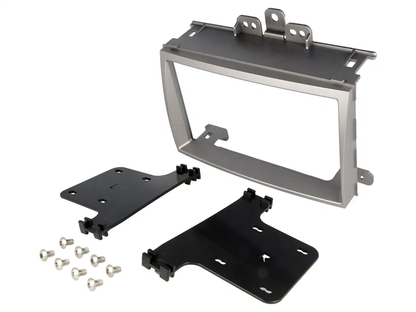 Autoradio-Blende 2-DIN Hyundai i20 2009/03->2012 – Silber