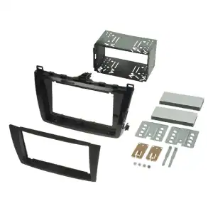 Autoradio-Blende 2-DIN Mazda 6 (GH/GEHE) 02/2008->12/2012 – Hochglanz-Schwarz / Matt-Schwarz