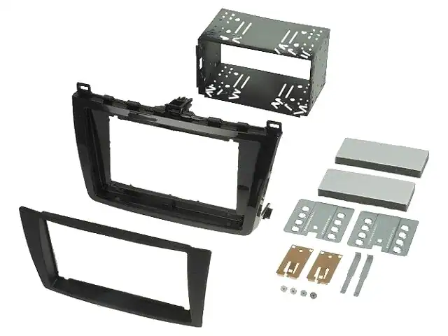 Autoradio-Blende 2-DIN Mazda 6 (GH/GEHE) 02/2008->12/2012 – Hochglanz-Schwarz / Matt-Schwarz