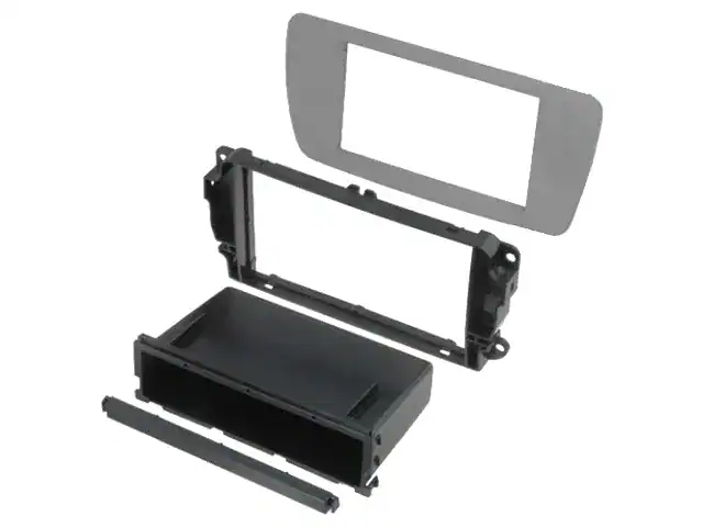Autoradio-Blende 2-DIN Seat Ibiza 2008->2015 – Grau Conamera (AS2)