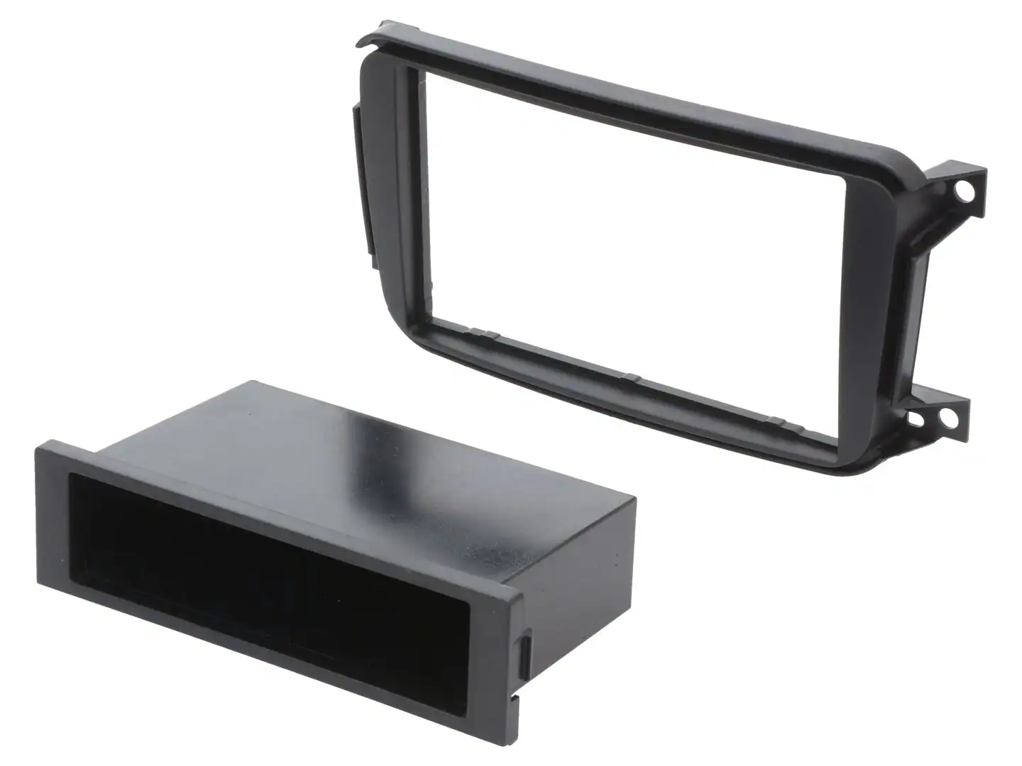 Autoradio-Blende 2-DIN Smart ForTwo 2010->2014 – Schwarz, mit Ablagefach