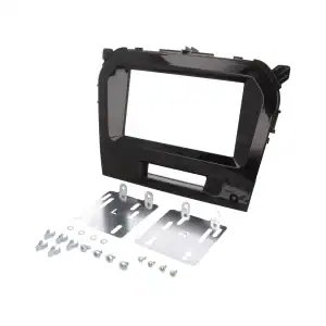 Autoradio-Blende 2-DIN Suzuki Vitara 2015->2026 – Hochglanz-Schwarz