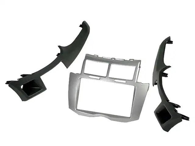 Autoradio-Blende 2-DIN Toyota Yaris 2007->2011 – Silber