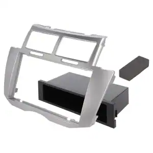 Autoradio-Blende 2-DIN Toyota Yaris 2009->2011 – Silber