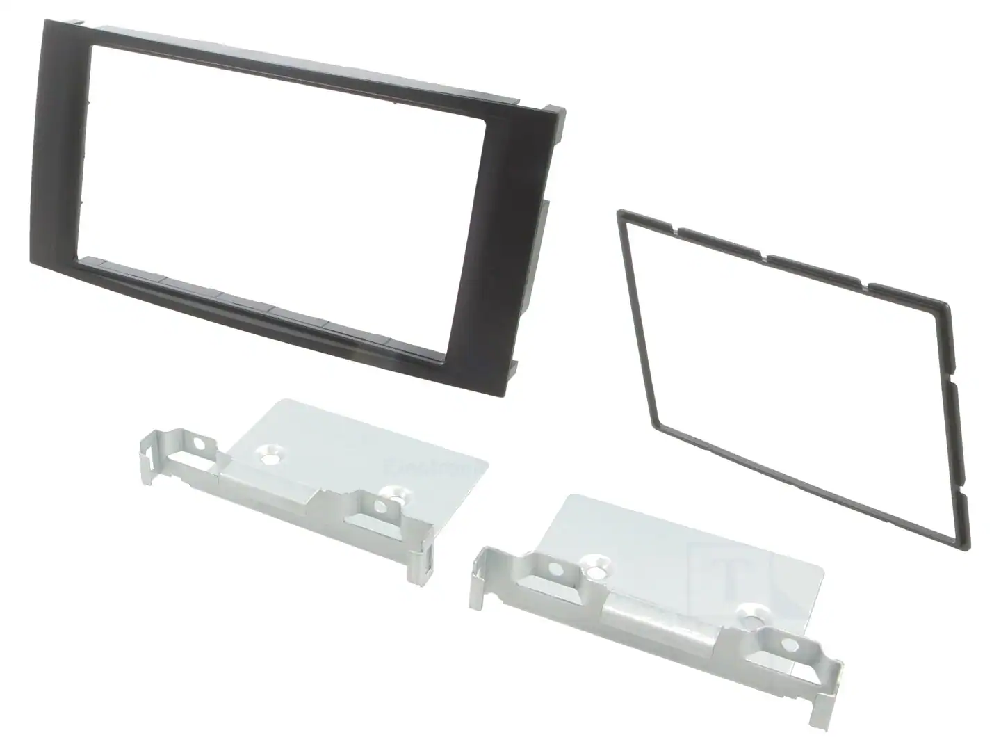 Autoradio-Blende 2-DIN VW Caravelle/Multivan/T5 Transporter 2003->2015 – Schwarz